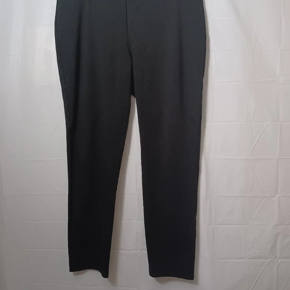 EILEEN FISHER WASHABLE STRETCH CREPE PULL ON PANTS BLACK SIZE LARGE RN# 78121